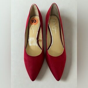 Jessica Simpson Red Suede Heels